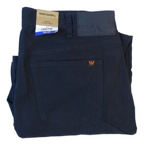 Eddie Bauer Canvas Utility Pants Men 36x30 Black Stretch Ultra Durable NWT